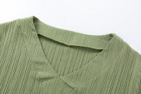 Vestido holgado informal de manga corta para mujer, Color sólido, novedad de 2024 - details 23