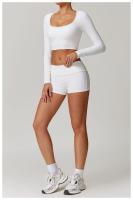 Shorts Deportivos de Cintura Alta y Adelgazados Mango de Melocotón para Yoga y Estiramiento - details 21