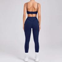 Ropa deportiva de gimnasio reforzada para mujer, traje de yoga de entrenamiento para mujer, ropa deportiva gris café 2024 - details 24