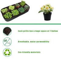 Bolsa de plantación Rectangular de fieltro para verduras, flores, bolsillos de cama de jardín elevados, bolsas de cultivo de plantas cuadradas multirejilla S - details 4