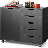 Cómoda con puerta, gabinete de almacenamiento móvil, soporte para impresora para oficina en casa - details 8