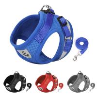 Arnes y correa ajustables y transpirables para mascotas Chaleco a prueba de Escape para gatos - details 1