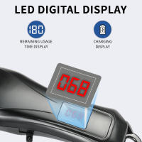 Cortadora eléctrica ajustable digital LCD, kit de corte de pelo profesional inalámbrico recargable, recortadora de barba y pelo, iones de litio - details 1