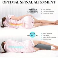 Almohada de media luna para rodilla, soporte para tobillo y rodilla, elevación de espalda, Lumbar, alivio del dolor, relleno de espuma viscoelástica de calidad - details 1