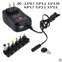 Adaptador de fuente de alimentación ajustable, Cargador Universal para tira de bombillas LED CCTV, 3V, 4,5 V, 5V, 6V, 7,5 V, 9V, 12V, 2A, 2.5A, CA/CC - details 2