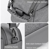 Bolsa con inserciones para cámara Oxford, organizador de fotografía con inserción súper gruesa a prueba de caídas, bolsa para cámara impermeable portátil negra - details 5