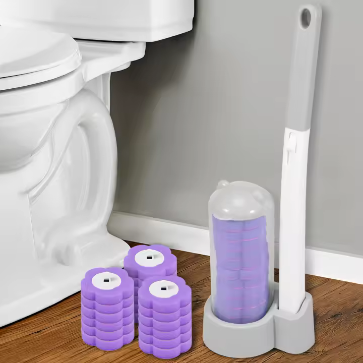 18/36 Uds cepillo de baño desechable cabezal de repuesto Kit de limpieza cepillo para inodoro mango largo accesorios para Wc herramienta - 1