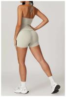 Conjunto de Shorts de Yoga de Cintura Alta Secado Rápido, Cómodo, Plegable, Belleza - details 12