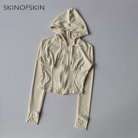Sudadera Deportiva con Capucha de Cierre de Cremallera Estilo Corto, Ajuste Delgado, Secado Rápido, Para Mujeres al Aire Libre, Yoga, Fitness Top de Fitness de Manga Larga, Otoño - details 12