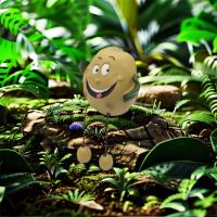 Figura de frutas y verduras de dibujos animados, brócoli, patatas, aguacate, zanahorias, adornos de escritorio, artesanías de resina, estatua de verdura, regalo - details 4