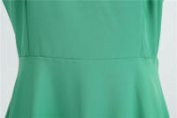 Vestido de fiesta de verano para mujer con cuello cuadrado sólido y cinturón - details 29