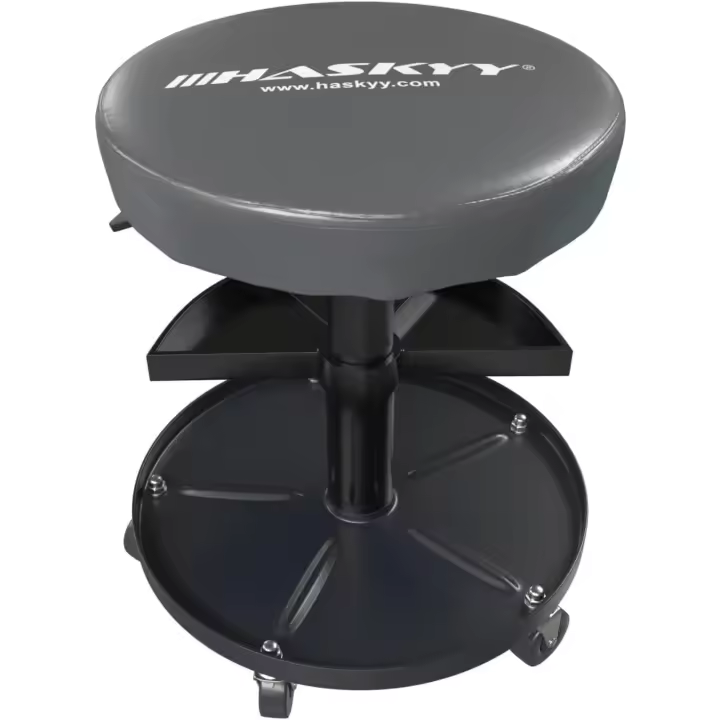 Taburete de Neumático Rojo con Almacenamiento 390-520mm 2 Estantes Muebles y Organización - 1