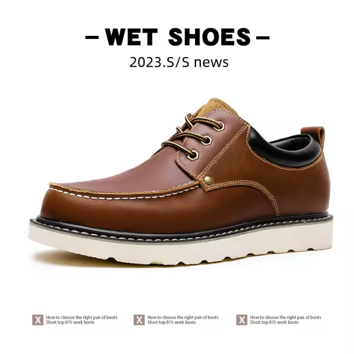 Nuevos zapatos de herramientas retro Zapatos de cuero casuales al aire libre americanos - 1