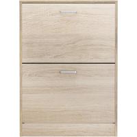 Armario con 3 puertas abatibles, zapatero de madera de 3 pisos, para entrada estrecha, pasillo, sala de estar, 60 x 24 x 120 cm, marrón rústico LBC030X01 - details 16