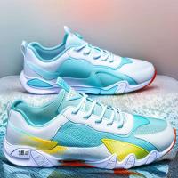 2024 nuevos cien zapatos de cuero para hombre, deportes informales, primavera, transpirables, diseño de punta redonda con absorción de impacto, zapatos para correr - details 2