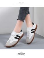 Nuevos zapatos de mujer, zapatos planos informales a la moda, zapatos vulcanizados para mujer, zapatillas para caminar al aire libre, zapatos clásicos cómodos para mujer, negro y blanco - details 7