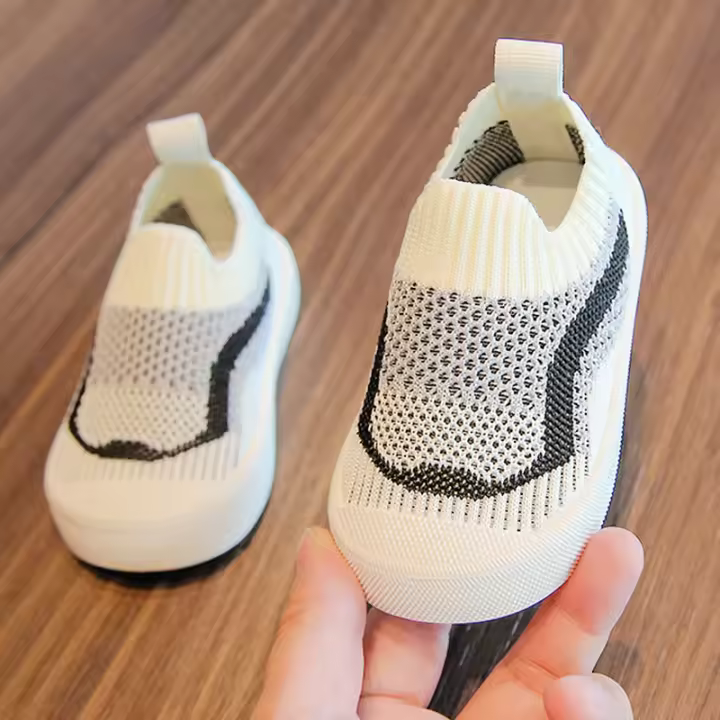 FlyKnit-Zapatos transpirables para bebés pequeños, Zapatillas de Raya de punto ligeras para niños - 1