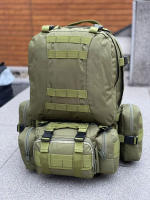 Mochila de senderismo 4 en 1 de 50l para hombre, bolsa de asalto multifuncional impermeable, desmontable, para exteriores - details 19