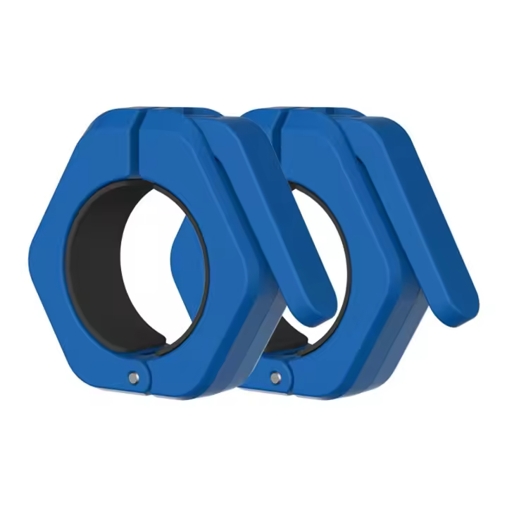 Abrazaderas magnéticas para barra de levantamiento de pesas, barra hexagonal para levantamiento de pesas, bloqueo giratorio, collares universales estables para barra - 1