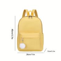 Mochila casual para salir, mochila de viaje de colores macaron, mochila de gran capacidad y moda, mochila de estilo universitario simple - details 0