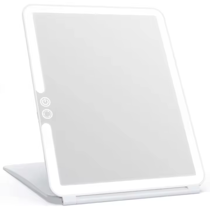 Espejo de Maquillaje con Luz LED Pantalla Táctil Tres Colores Ajustables 2000mA USB - 1