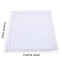 Funda de Almohada de Piel de Conejo Falsa Suave y Gruesa Diseño a Rayas, Color Sólido, Tamaño 45x45cm, Decoración de Sofá - details 0