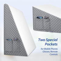 Almohada De Apoyo Para Dormir Después De La Cirugía Y Reflujo Ácido Almohada Triangular Elevada De Espuma Para Uso En Dormitorio Y Oficina - details 3