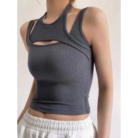 Mini Chaleco Deportivo de Verano Top Corto Asimétrico E-girl con Corsé de Punto Rico - details 3