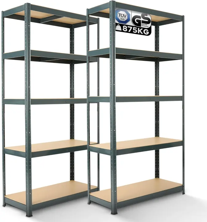 Estantería de Metal 180x90x40cm, 875kg Organizador de Zapatos de Almacenamiento - 1