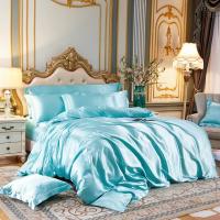 Juego de Ropa de Cama de Color Sólido con Funda de Edredón de Seda de Morera Cubierta de Cama y Funda de Almohada de Lujo en Seda de Satén Tamaño King Queen Double Twin - details 12