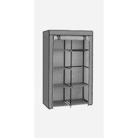 SONGMICS Armario de tela, armario portátil con barras para colgar, perchero, plegable, guardarropa, para dormitorio, estudio, 140 x 43 x 174 cm, gris RYG02GY - details 15
