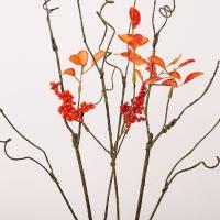 Hoja de arce roja Artificial de 84cm, planta de hoja de otoño elegante de plástico, rama de hoja de arce falsa hecha a mano, decoración para el hogar y la Oficina - details 1