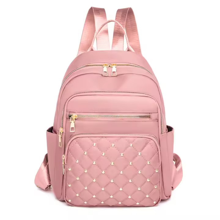 Mochila de moda con remaches para mujer, pequeña mochila de trabajo, bolso de hombro pequeño, mini mochila de viaje para mujer, bolso antirrobo - 1