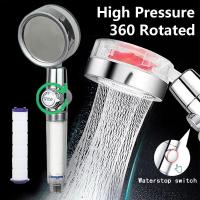 Ducha con filtro e interruptor de pausa, cabezal de ducha de lluvia, regulación de flujo de agua, presión turboalimentada de mano girada 360 - details 3