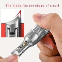 Cortaúñas para personas mayores, cortador de uñas de borde inclinado de Metal, herramienta de manicura de pedicura, cortador de cutículas - details 0