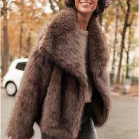 Abrigo de Piel Sintética Retro con Cuellos Largos Cálido y Grueso para Invierno - details 11