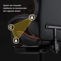 Silla Gaming Silla de Oficina Silla Giratoria Silla de Ordenador Silla de Tareas Silla de Escritorio Silla Ergonómica Silla de Carreras Silla de Cuero Silla PC Gaming (Rojo, con reposapiés) - details 18