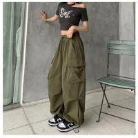 Pantalones de jogging casual para mujeres pantalones de cintura baja pantalones de pierna ancha de cuerda streetwear - details 23