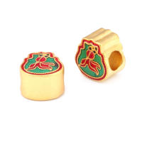 Pulseras de Brass Dorado Mate 4PCS Grande Agujero Abalorios para Hacer Joyas DIY - details 26