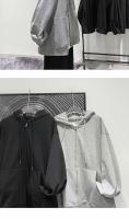 Sudadera con capucha deportiva para hombre, sudadera holgada de forro polar de color sólido - details 7