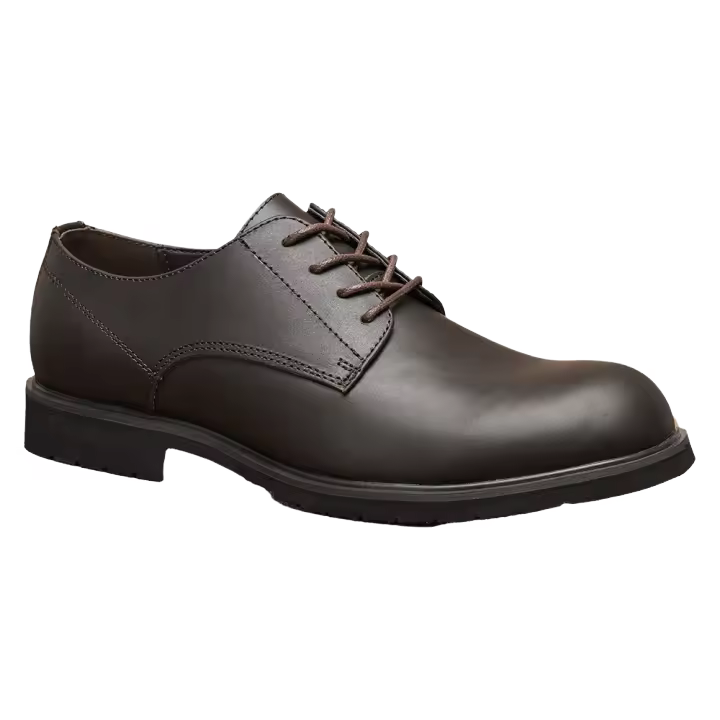 Zapatos Derbys Para Hombre De Cuero Genuino Ultraligeros Y Cómodos Moda Casual Negro Talla True Fit Material De Suela De Goma - 1