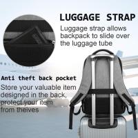 Bolso de hombro para hombre de gran capacidad,Premium Sense,Bolso de hombro de viaje,Negocios,Mochila para portátil,Antirrobo impermeable,Multiusos con puerto de carga - details 12