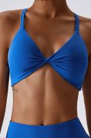 Anfilia-sujetadores deportivos para mujer, Tops lisos con cuello Halter, alta elasticidad, con relleno extraíble, para gimnasio, entrecruzado, con tiras en la espalda, para Yoga y correr - details 2