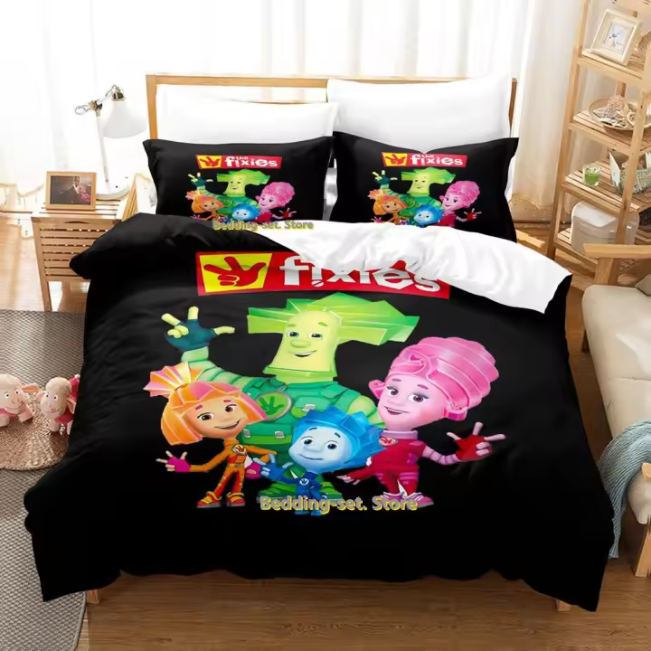 Juego de Ropa de Cama Fixies con Estampado 3D de Anime Tamaño Cama SINGLE, TWIN, FULL, KING - 1