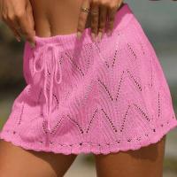 Mujeres Crochet Beach Bikini Cover Up Verano Cordón Cintura alta Faldas de punto Ropa de playa Pareo Traje de baño - details 3
