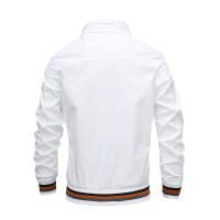 Chaqueta informal con cremallera y cuello levantado para hombre, chaqueta deportiva para exteriores, chaqueta a prueba de viento, ropa impermeable, otoño e invierno - details 6