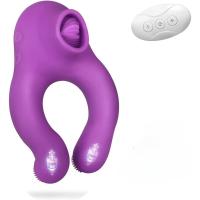 Juguetes Sexuales para Parejas con 3 Motores, Anillo Vibrador para El pene con 7 Modos de Vibración y Modo Lengua Vibrador - details 0