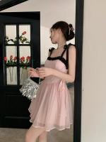 Vestido de Verano de Manga Suspendida Estilo Picante y Dulce de Hueso de Pescado Francés - details 3