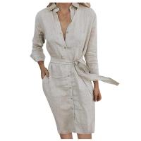Vestido de mezclilla para mujer Vestido de blusa de mezclilla para mujer - details 3