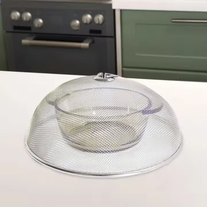 Cubierta de vajilla duradera y reutilizable de metal para alimentos, cubierta de malla multiusos para uso doméstico diario - 1